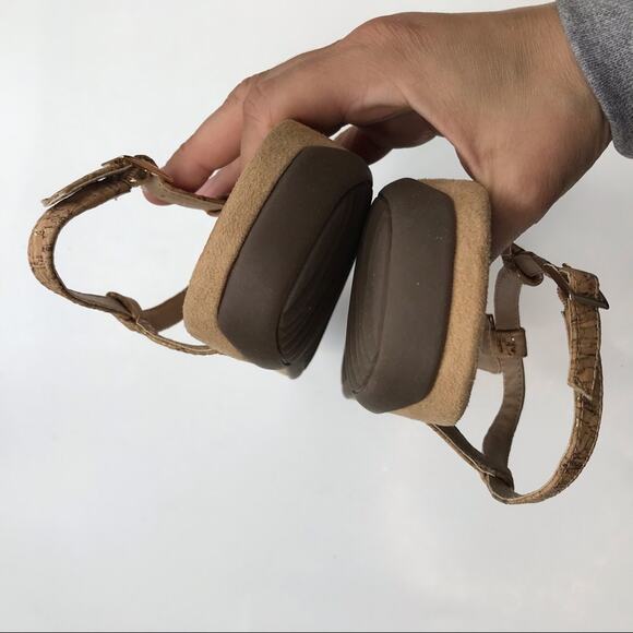 Vionic Women's Nala Gold Cork T-Strap Flat Sandals Size 9 - Picture 5 of 7